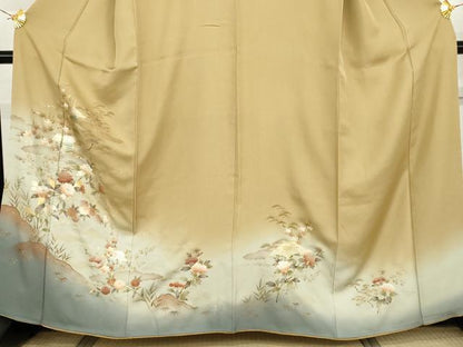 平和屋着物●豪華色留袖　風景草花文　暈し染め　金彩　正絹　逸品　AABI2509cs