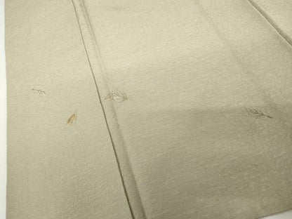 平和屋着物●染色作家　奥田祐斎　色留訪問着　刺繍　舞葉文　金糸　正絹　逸品　AABI2511cs