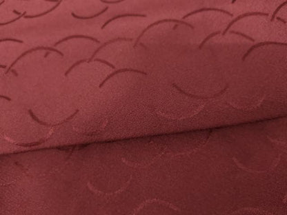 平和屋着物●上質な色無地　柴地紋　濃紅色　正絹　逸品　AABI2512cs