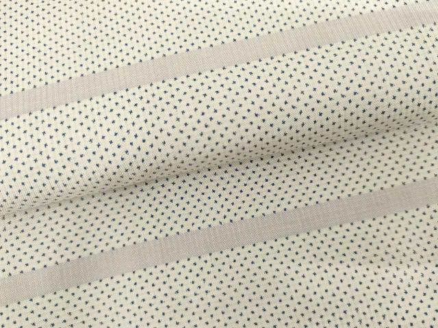 平和屋着物●本場大島紬　白大島　一元絣　横段文　正絹　逸品　AABI2520cs