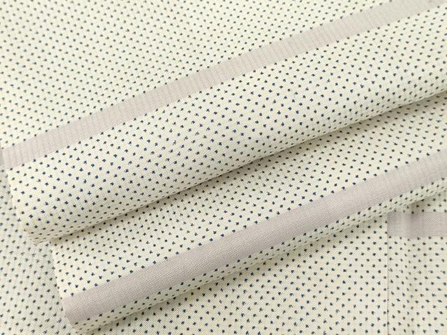 平和屋着物●本場大島紬　白大島　一元絣　横段文　正絹　逸品　AABI2520cs