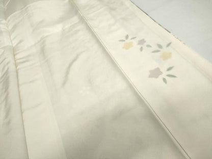 平和屋着物●訪問着　絞り　吉祥草花文　金彩　正絹　逸品　AABI2526cs