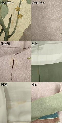 平和屋着物●創業130年　江戸染繍友禅　大彦　訪問着　刺繍　花鳥舞蝶文　金糸　正絹　逸品　AABI2530cs