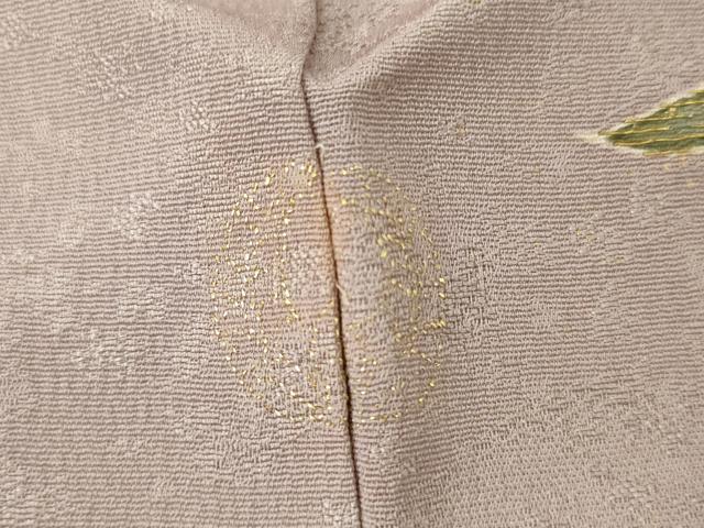 平和屋着物●創業130年　江戸染繍友禅　大彦　訪問着　刺繍　花鳥舞蝶文　金糸　正絹　逸品　AABI2530cs
