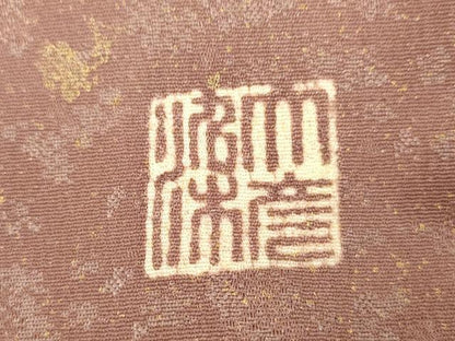 平和屋着物●創業130年　江戸染繍友禅　大彦　訪問着　刺繍　花鳥舞蝶文　金糸　正絹　逸品　AABI2530cs