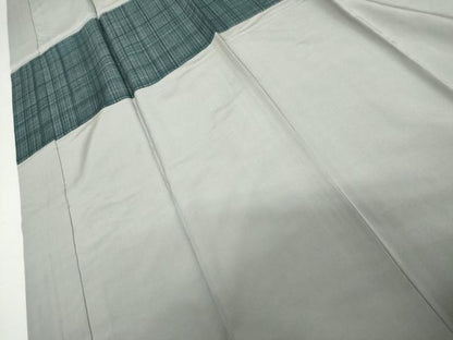 平和屋着物●男性　長襦袢　袷　横段文　正絹　逸品　AABI2532cs