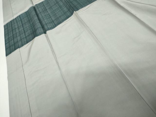 平和屋着物●男性　長襦袢　袷　横段文　正絹　逸品　AABI2532cs
