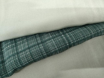 平和屋着物●男性　長襦袢　袷　横段文　正絹　逸品　AABI2532cs