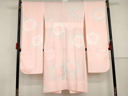 平和屋着物●振袖用長襦袢　舞花地紋　暈し染め　洗える着物　AABI2535cs