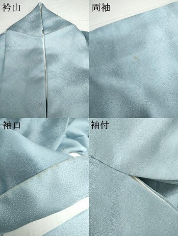 平和屋着物●訪問着　葉桜　暈し染め　銀通し地　正絹　逸品　AABI2543cs