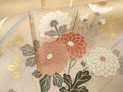 平和屋着物●訪問着　枝花文　暈し染め　金彩　正絹　逸品　AABI2547cs