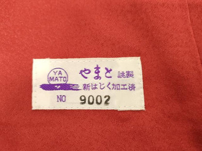 平和屋着物●訪問着　雪輪枝花文　黒地　金彩　やまと誂製　正絹　逸品　AABI2549cs