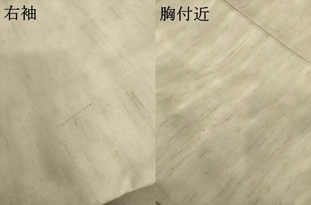 平和屋着物●石川県指定無形文化財　牛首紬　白山工房　手織り　霞文　さが美扱い　正絹　逸品　AABI2554cs
