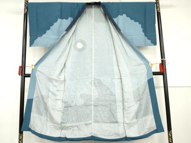 平和屋着物●男性　長襦袢　袷　絞り　立波丸文　正絹　逸品　AABI2558cs