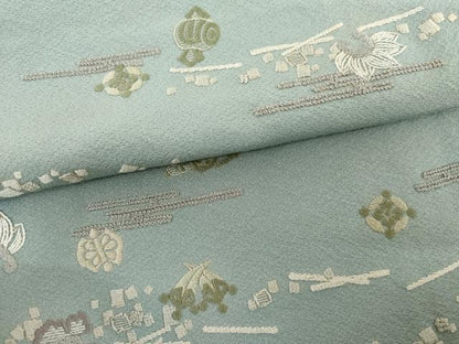 平和屋着物●総刺繍　訪問着　中国三大刺繍　相良刺繍　吉祥宝尽くし　正絹　逸品　未使用　AABI2560cs
