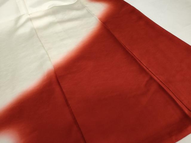 平和屋着物●訪問着　竹屋町刺繍　女人貝桶花文　暈し染め　金銀糸　金銀彩　正絹　逸品　AABI2561cs