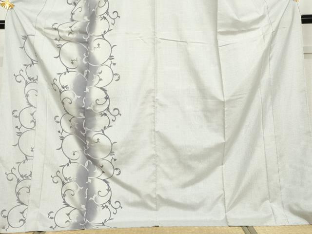 平和屋着物●本場大島紬　染大島　訪問着　智啓謹製　唐草間道　証紙付き　正絹　逸品　AABI2564cs