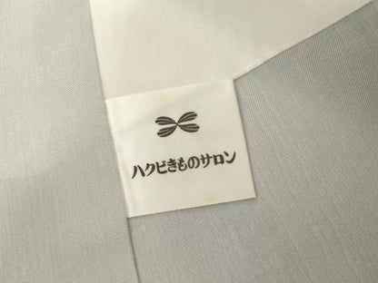 平和屋着物●本場大島紬　染大島　訪問着　智啓謹製　唐草間道　証紙付き　正絹　逸品　AABI2564cs