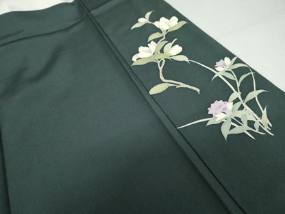 平和屋着物●訪問着　友禅　枝花文　暈し染め　金彩　鈴乃屋扱い　正絹　逸品　AABI2572cs
