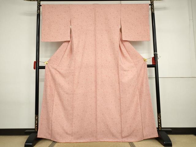 平和屋着物●江戸小紋　エ霞菊唐草文　正絹　逸品　AABI2583cs