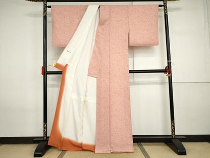 平和屋着物●江戸小紋　エ霞菊唐草文　正絹　逸品　AABI2583cs