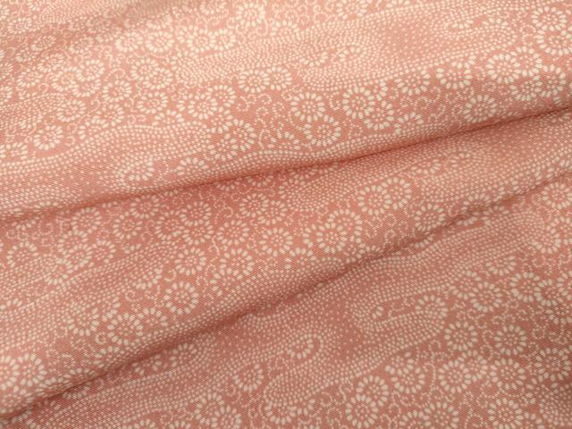 平和屋着物●江戸小紋　エ霞菊唐草文　正絹　逸品　AABI2583cs