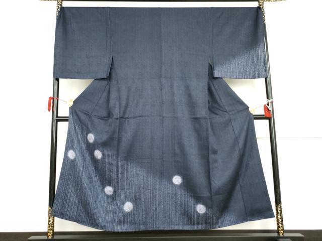 平和屋着物●男性　訪問着　背抜き仕立て　枝葉丸文　金彩　キングサイズ　正絹　逸品　AABI2588cs