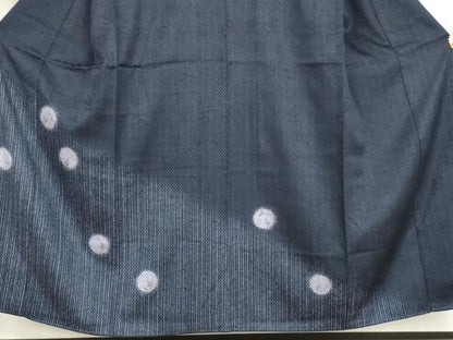 平和屋着物●男性　訪問着　背抜き仕立て　枝葉丸文　金彩　キングサイズ　正絹　逸品　AABI2588cs