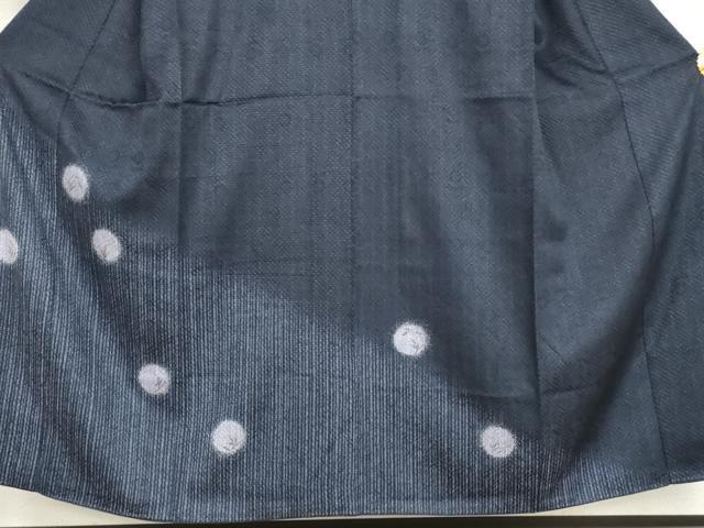 平和屋着物●男性　訪問着　背抜き仕立て　枝葉丸文　金彩　キングサイズ　正絹　逸品　AABI2588cs