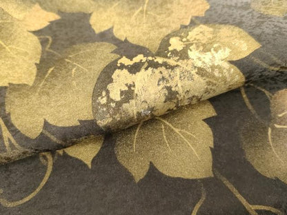 平和屋着物●男性　訪問着　背抜き仕立て　蔦の葉文　暈し染め　金彩　キングサイズ　正絹　逸品　AABI2589cs