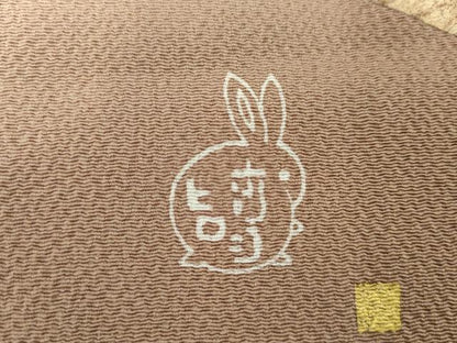 平和屋着物●人形作家・ホリヒロシ 男性 訪問着 背抜き仕立て 枝葉文 暈し染め 金彩 鬼しぼ縮緬 キングサイズ 正絹 逸品 AABI2593cs