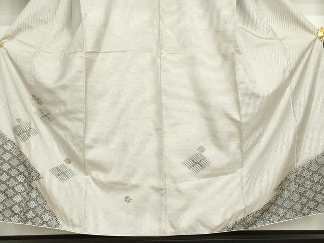 平和屋着物●男性　本場大島紬　訪問着　背抜き仕立て　刺繍　花菱文　金糸　金彩　キングサイズ　正絹　逸品　AABI2600cs