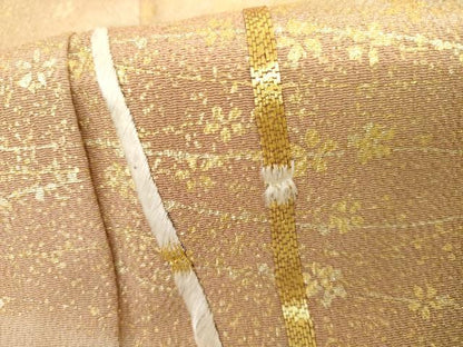 平和屋着物●訪問着　駒刺繍　木賊色　暈し染め　金彩　鬼しぼ縮緬　正絹　逸品　AABI2603cs