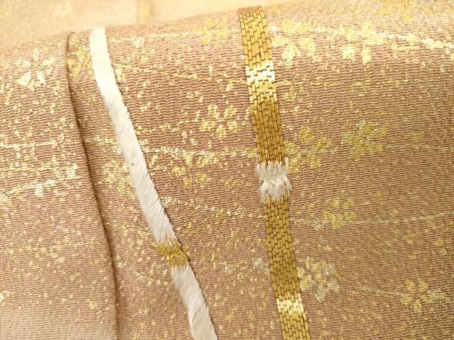 平和屋着物●訪問着　駒刺繍　木賊色　暈し染め　金彩　鬼しぼ縮緬　正絹　逸品　AABI2603cs