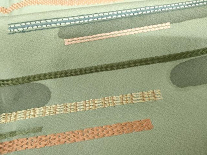 平和屋着物●京縫　月聖子　訪問着　刺繍　エ霞文　正絹　逸品　AABI2606cs