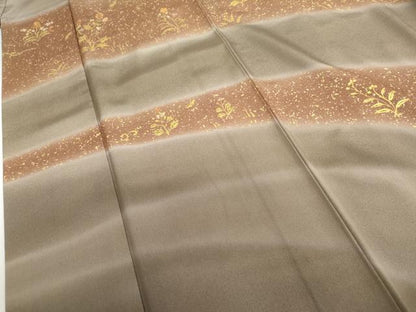 平和屋着物●訪問着　駒刺繍　枝花文　暈し染め　金彩　ますいわ屋扱い　正絹　逸品　AABI2608cs