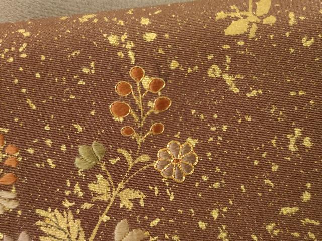 平和屋着物●訪問着　駒刺繍　枝花文　暈し染め　金彩　ますいわ屋扱い　正絹　逸品　AABI2608cs