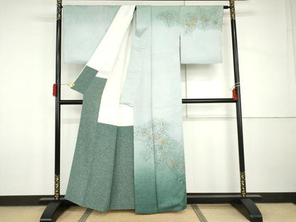 平和屋着物●佐波理綴　創作者 池口定男　訪問着　辻が花　絞り　暈し染め　正絹　逸品　AABI2625cs