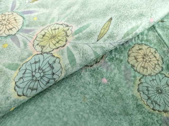 平和屋着物●佐波理綴　創作者 池口定男　訪問着　辻が花　絞り　暈し染め　正絹　逸品　AABI2625cs