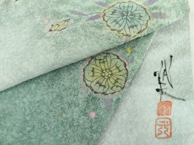 平和屋着物●佐波理綴　創作者 池口定男　訪問着　辻が花　絞り　暈し染め　正絹　逸品　AABI2625cs