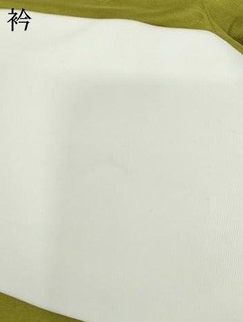 平和屋着物●振袖用長襦袢　無双仕立て　絞り　扇面草花地紋　正絹　逸品　AABI2626cs