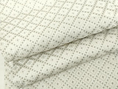 平和屋着物●男性　白紋付・羽織セット　菱繋ぎ　正絹　逸品　AABI2633cs