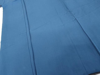 平和屋着物●男性　色紋付・羽織セット　色無地　瑠璃紺色　正絹　逸品　AABI2634cs