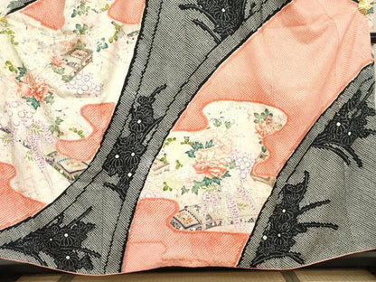 平和屋着物●豪華振袖　絞り　花楽器文　金彩　伊勢丹扱い　正絹　逸品　AABI2635cs