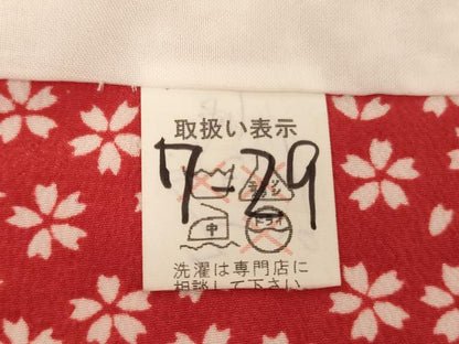 平和屋着物[]七五三　女の子　７歳　祝着　四つ身　花手毬文　暈し染め　金彩　AABI2642ja