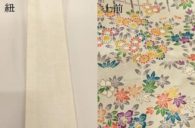 平和屋着物[]七五三　女の子　３歳　祝着　三つ身　草花文　逸品　AABI2654ja