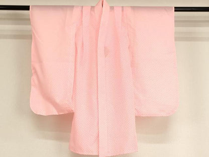 平和屋着物∵子供　女の子　長襦袢　単衣　鹿の子文　洗える着物　AABI2665ja