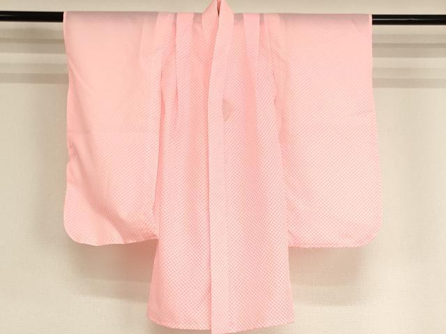 平和屋着物∵子供　女の子　長襦袢　単衣　鹿の子文　洗える着物　AABI2665ja
