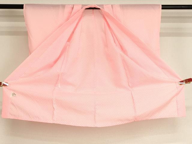 平和屋着物∵子供　女の子　長襦袢　単衣　鹿の子文　洗える着物　AABI2665ja
