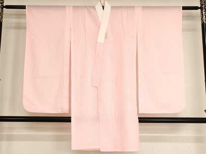 平和屋着物[]七五三　女の子　７歳　祝着　四つ身　長襦袢（単衣）セット　束ね熨斗花蝶文　暈し染め　金彩　AABI2666ja